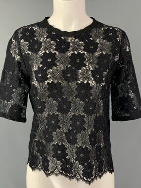 Sandro Polyamide Blend Short Sleeve Top